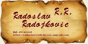 Radoslav Radojković vizit kartica